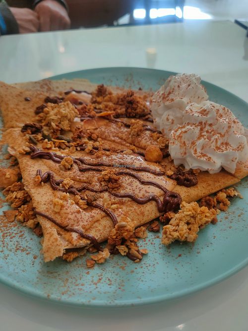 Crepe dulce (sobremesa) at Maria Limão in Porto