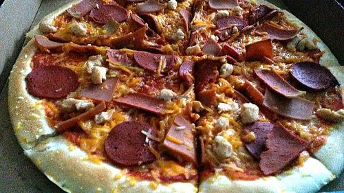 The Meateor pizza at Vizza Guys in Gateshead