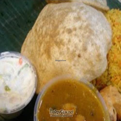 2 mini Poori from the set (it is deflating ...)  at Komala's Restaurant - Northpoint City in North Singapore