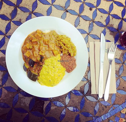 Vegan paneer and curry at B51 in Winterthur