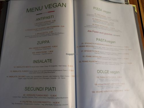 Vegan Menu 😍 at Trattoria San Marco in Bochum