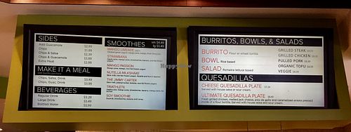 The menu. at EWR - Curritos - TB in Newark