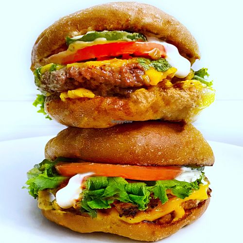 2 Double Good Burgers 🍔  at Monty's Good Burger - 3rd St in Los Angeles