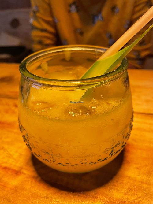 Pineapple juice at Plant Base in Lisbon