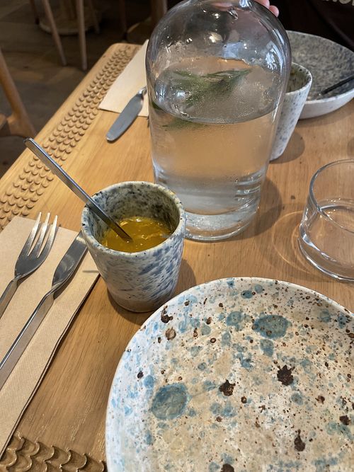 Kick start shot - turmeric, ginger, lemon  at Plant Base in Lisbon