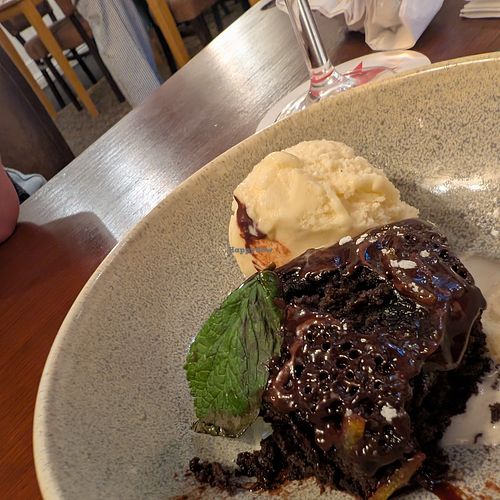 Chocolate orange sponge at The Hamilton Russell Arms in Stockton-on-tees