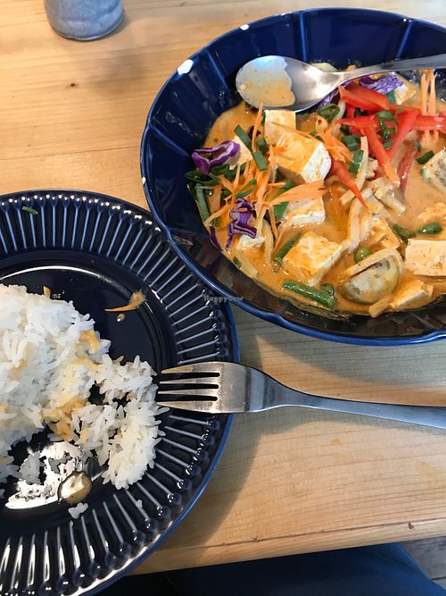 Thai red curry  at Cafeloppen in Copenhagen