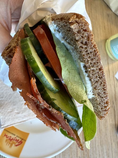 sandwich vegan  at denn's Biomarkt in Cloppenburg