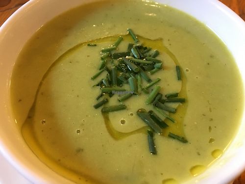 Creamy pea soup at Cat Bar in Barcelona