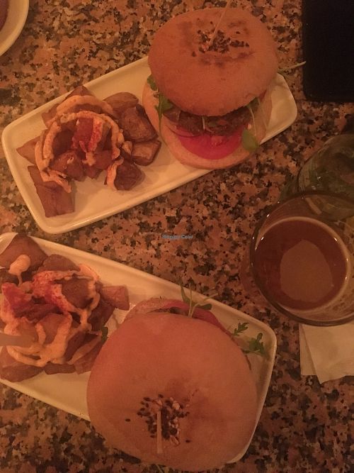 Mushroom burger at Cat Bar in Barcelona