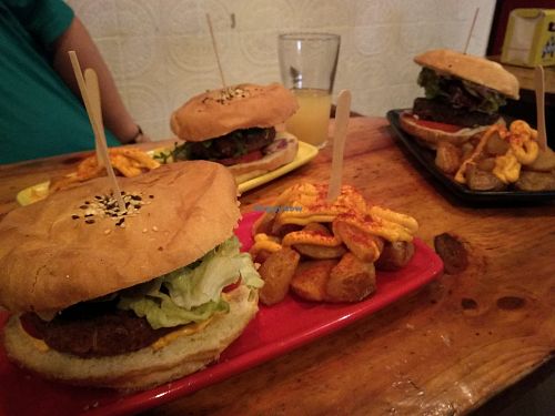 In case you've forgotten what burgers look like! at Cat Bar in Barcelona