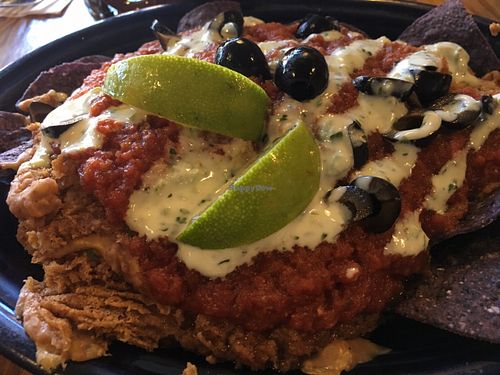 Vegan nachos at Hard Times Cafe in Minneapolis