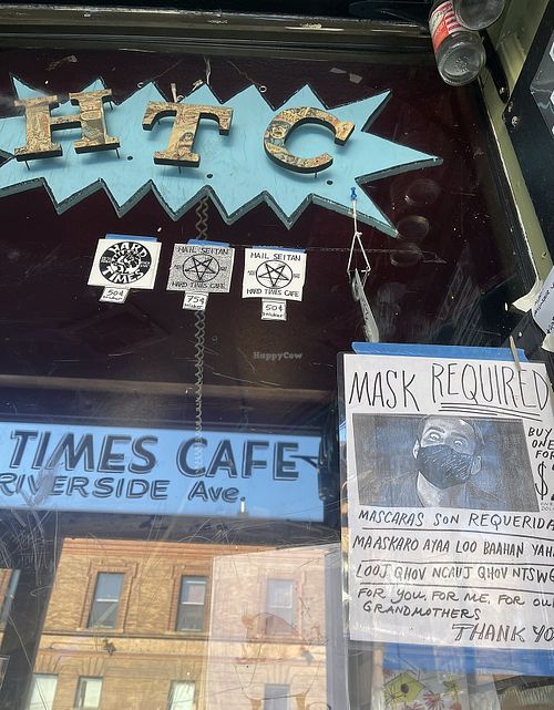 Wear ya mask  at Hard Times Cafe in Minneapolis