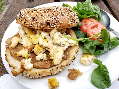 Vegal bagel at Seward Cafe in Minneapolis