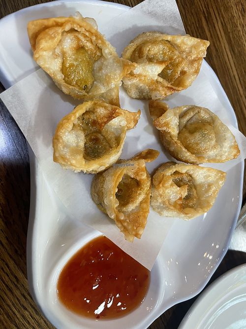 Fried wontons  at Veggie House  in Chicago