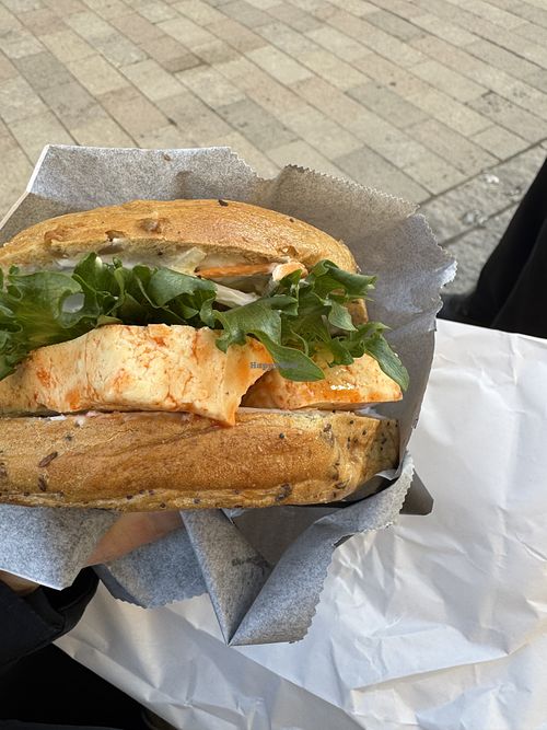 Spicy tofu sandwich   at Round & Square in Helsinki