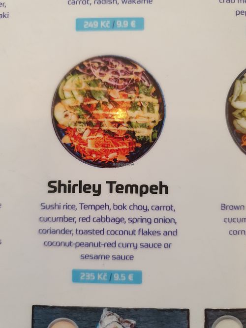 menu at Poke Haus Letna in Prague