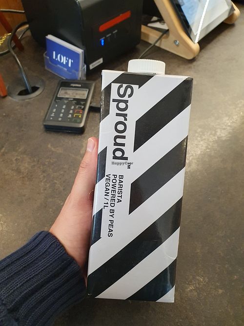 Pea milk at Loft Cafe Karlín in Prague