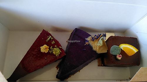 The desserts I got at Little Darling Vegan Pastry in Argyroupoli