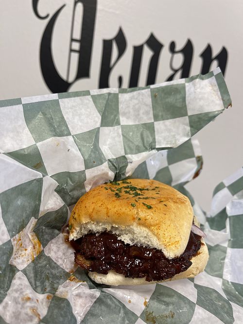 BBQ rib sliders were delicious !  at Royally Baked in St Peters