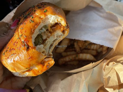 Nashville Hot Chicken sandwich  #Veganuary at Royally Baked in St Peters