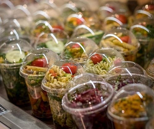 Vegan salads at Schokochino in Berlin