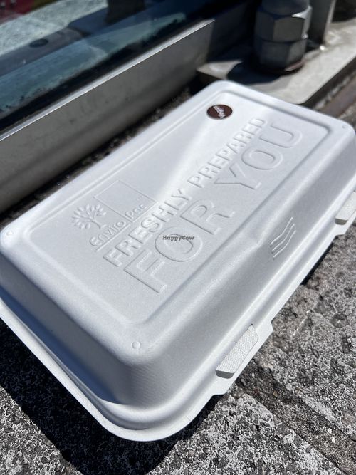 labelled vegann  at French's Fish Shop in Wells-next-the-sea