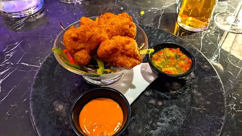 Cauliflower pakoras at Wilfred's in Burnley