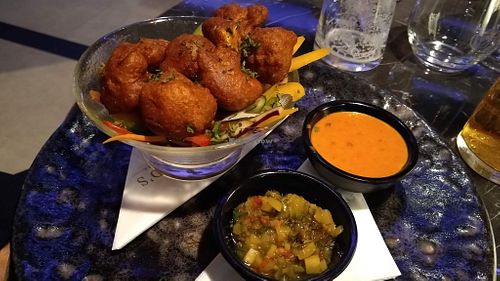 Cauliflower pakora at Wilfred's in Burnley