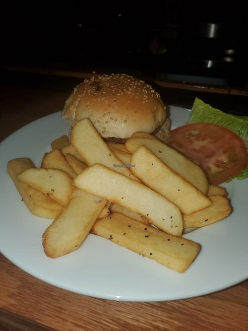 Portabello burger at ZED Eats And Drinks in Brooklyn