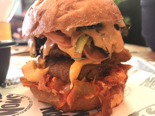 "I've Got Seoul" burger - yes it tastes as good as it looks :-) at Vegan Noms - Pop Up in Brighton