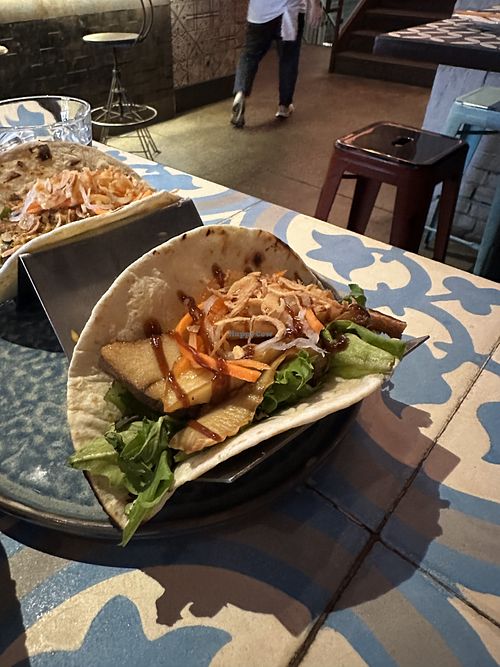 Vegan King Oyster Mushroom Taco  at DZO Viet Eatery in Toronto