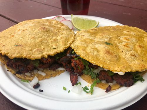 Mulitas at La Taquiza Vegana in Portland