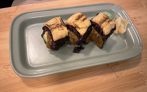 Starter with leek at Veganashi - Gluten Free Sushi in Barcelona