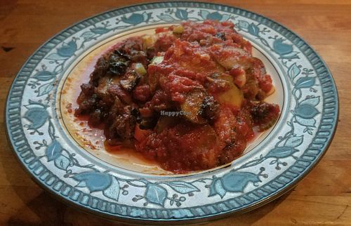 Vegan stuffed zucchini. at Sonoma Wine Shop - La Bodega in Sebastopol
