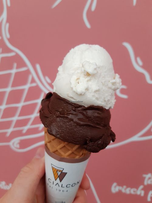 Dark chocolate and banana  at Boh Eismanufaktur in Mannheim