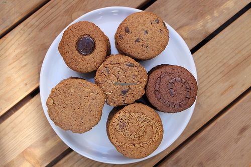 Cookies and Cookie Sandwiches available for consumption at our Cafe!  at Wholesome Bakery in San Francisco