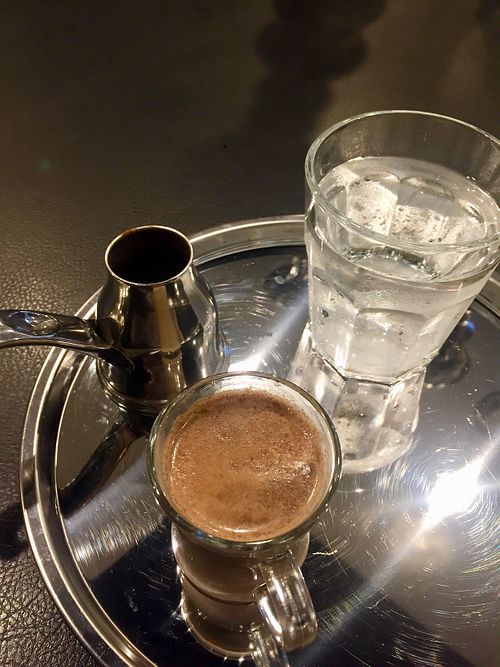 Egyptian style coffee  at Old Cairo Cafe in Osaka