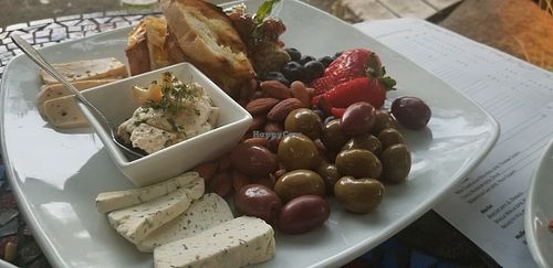 Vegan cheese plate at Wine Time in Chico