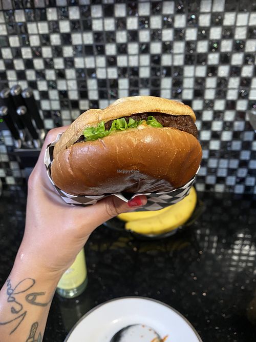 Single Patty Indigo Burger (Minus Sauces and Onions) ✅  at Indigo Burger in Newark