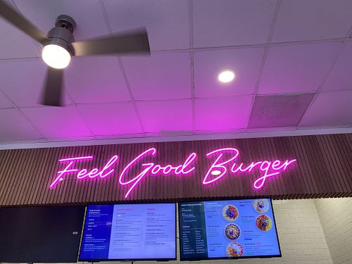 Awesome Signage • Feel Good [Vegan] Burger  at Indigo Burger in Newark