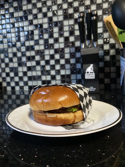 Hawaiian Teriyaki (Beyond) No Onions • Light Sauce 😋 Enjoyed at Home  at Indigo Burger in Newark