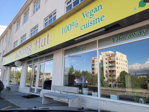 Outside view at Loving Hut in Reykjavik