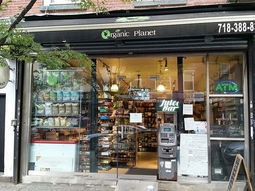 outside at Organic Planet in Brooklyn
