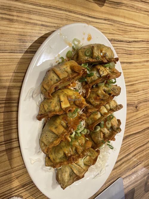 Fried Gyoza  at Kakekomi Gyoza in Tokyo