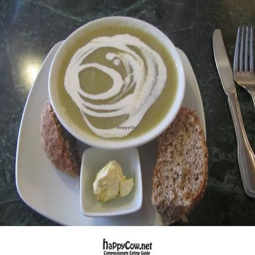 leek-potato soup at Nutmeg Cafe in Scarborough