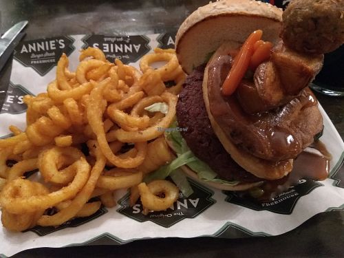 'Sunday dinner' burger at Annie's Burger Shack in Nottingham