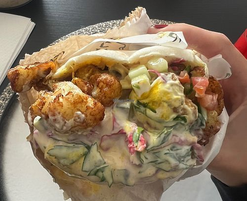 Cauliflower pita pocket $18  at The Pita Man in Caulfield North