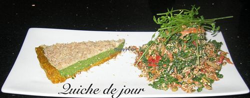 Quiche at Chef Sara's Raw Vegan Academy and Cafe in Cave Creek