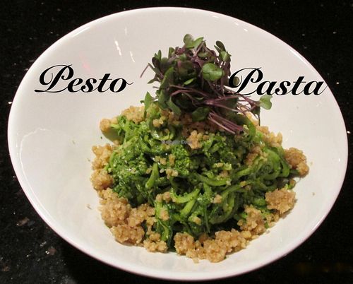 Pesto Pasta at Chef Sara's Raw Vegan Academy and Cafe in Cave Creek